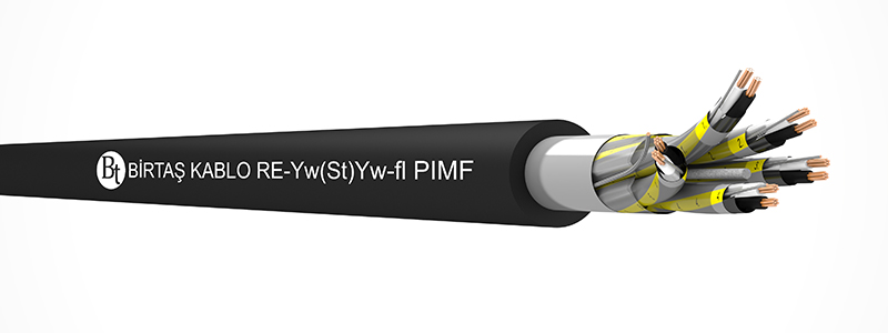 RE-Yw(St)Yw-fl PIMF    90°C  /  500 V Cu/PVC/ISCR/OSCR/PVC